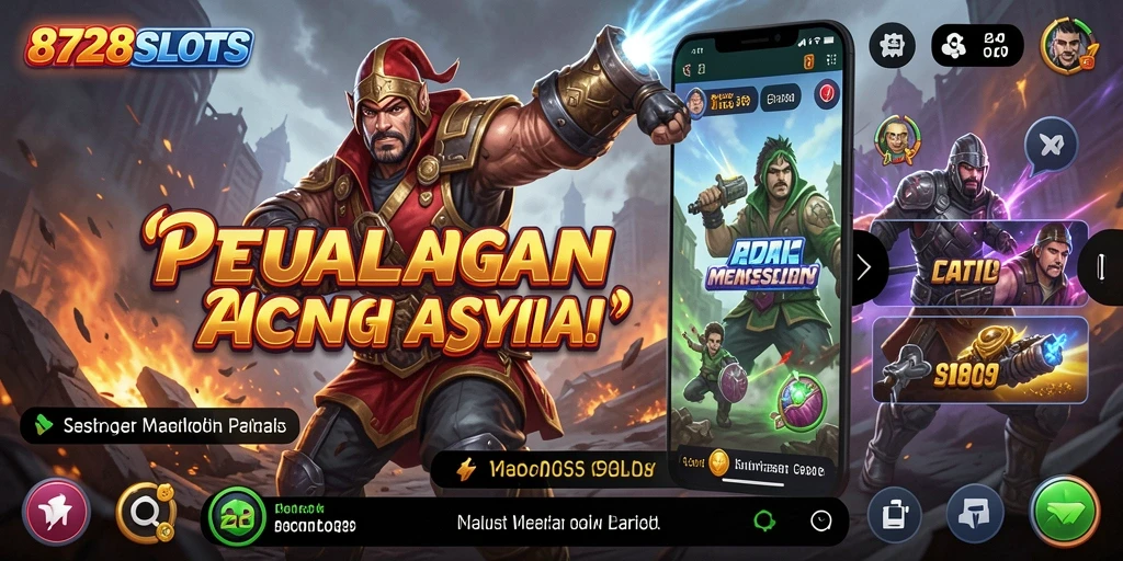 Screenshot gameplay 8728SLOTS menampilkan aksi yang mendebarkan.