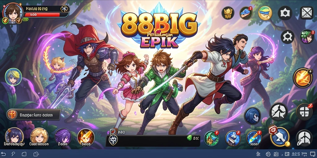 Screenshot gameplay 88BIG menampilkan pertarungan karakter Anime yang epik.