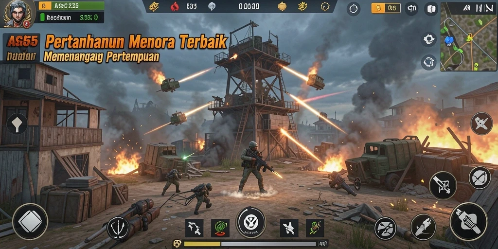 Gameplay ASG55 menampilkan strategi Tower Defense yang seru dan menantang.