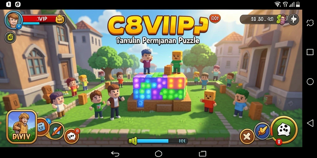 Screenshot permainan C8VIP menampilkan tantangan puzzle yang seru.
