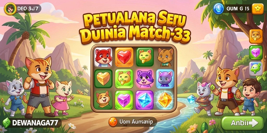 Tampilan gameplay DEWANAGA77 yang seru dan penuh warna.