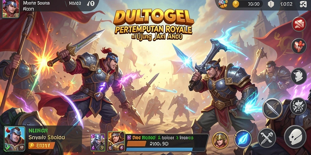 Screenshot DULTOGEL yang menampilkan pertempuran epik dan strategis antar pemain.