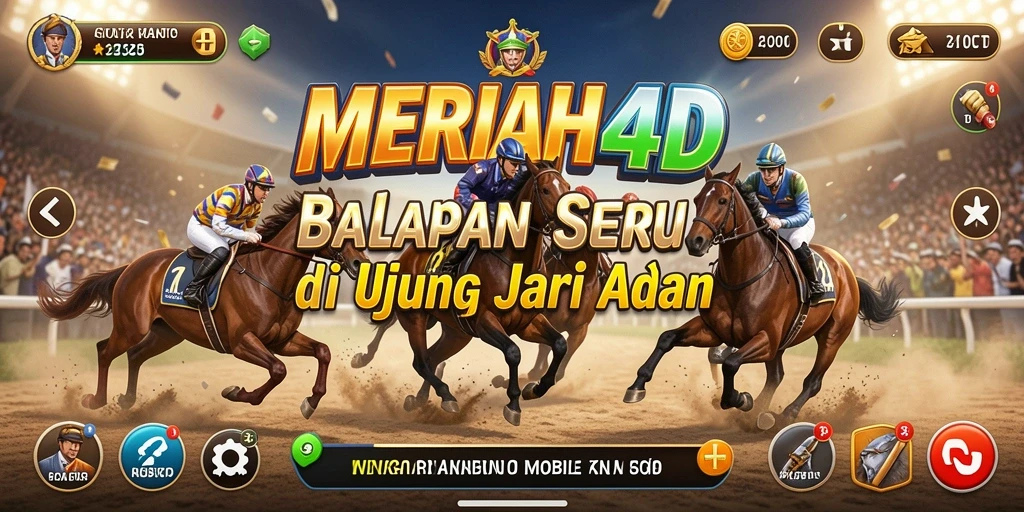 Tangkapan layar gameplay <strong>MERIAH4D</strong> menampilkan aksi balapan cepat yang mendebarkan.