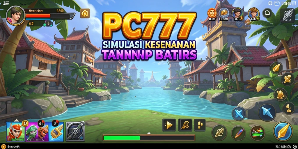 Tangkapan layar utama PC777 menampilkan gameplay simulasi yang menarik.