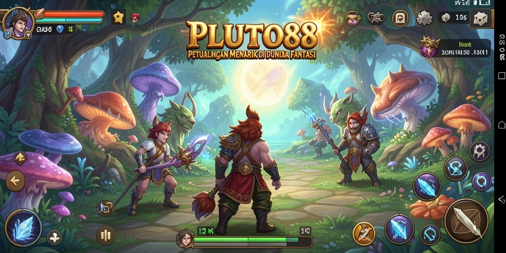 Tangkapan layar permainan PLUTO88 dengan grafis menakjubkan dan suasana petualangan.