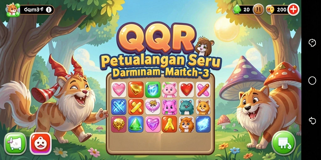 Gameplay seru dengan kombinasi elemen Match-3 yang menarik.
