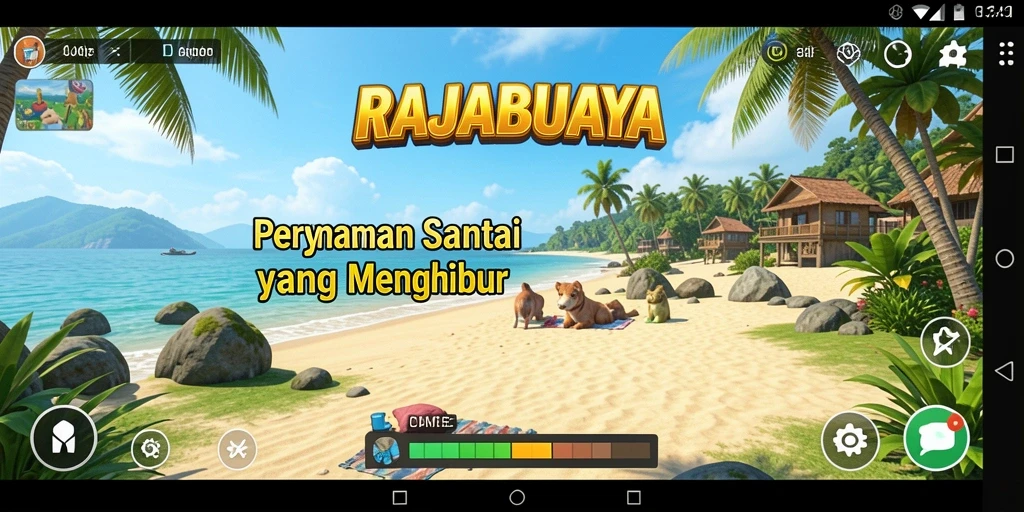 Screenshot dari gameplay RAJABUAYA yang penuh warna dan seru.