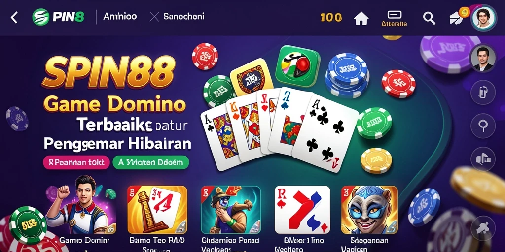 Tampilan menarik gameplay Domino di SPIN88.