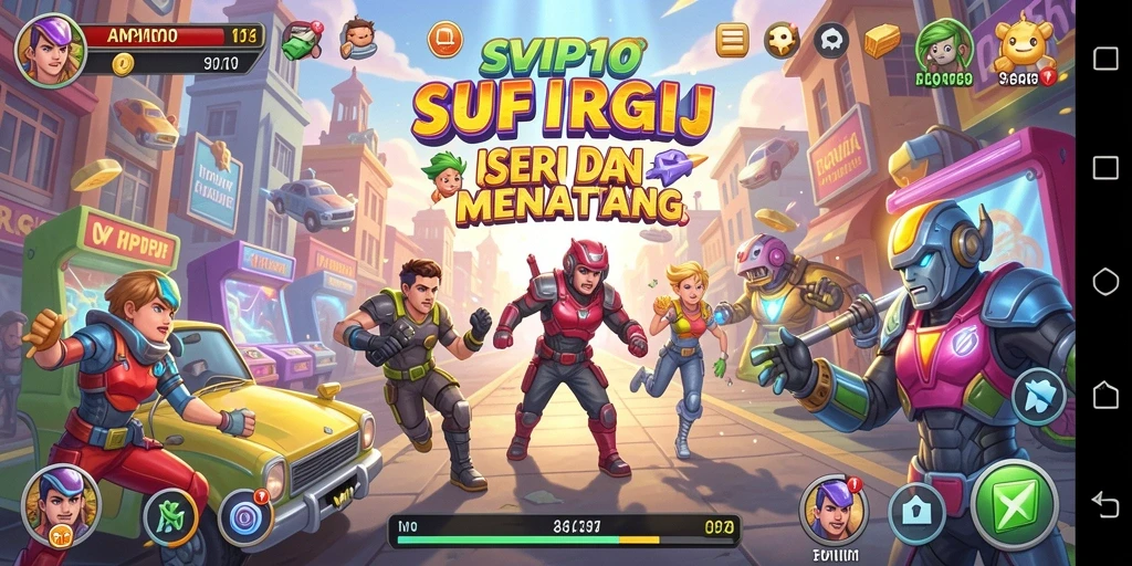 Screenshot SVIP10 yang menunjukkan aksi gameplay Arcade yang seru.