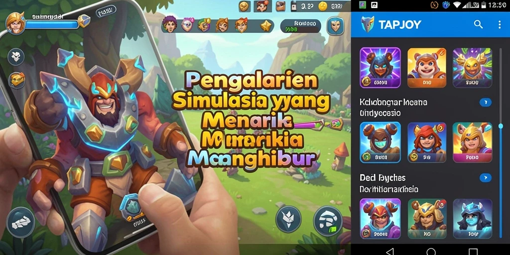 Gameplay TAPJOY yang menarik dalam dunia simulasi yang dinamis.