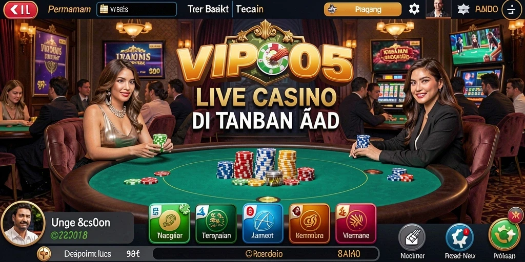 Tampilan gameplay Live Casino yang mendebarkan di VIP805.