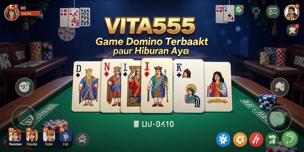 Screenshot gameplay VITA555 yang menampilkan suasana permainan Domino.